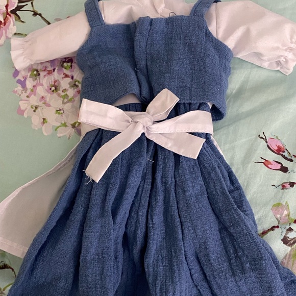 Blue & White 18 inch Doll Dress with Pink Accents - Picture 2 of 2